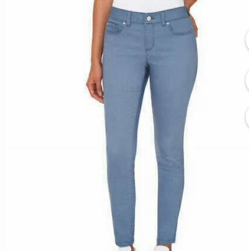 Jones New York Bluebell Slim Leg Jeans 98% Cotton Stretch Size 10